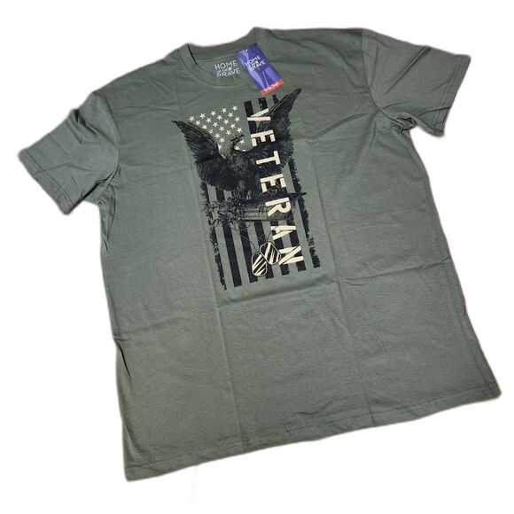 Veteran Graphic T-Shirt – Men’s XXL, Green, Short Sleeve, NWT - Picture 1 of 4